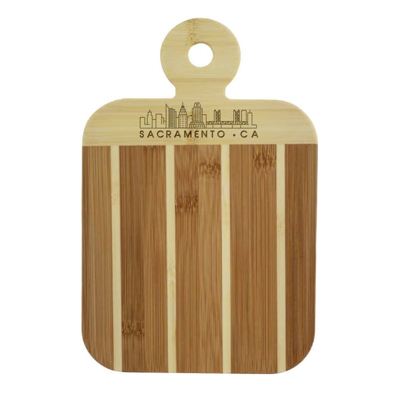 Custom Striped Paddle Sacramento City Skyline Board