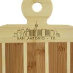Custom Striped Paddle San Antonio City Skyline Board - 2