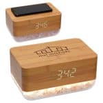 Custom Sunrise Alarm Clock with Himalayan Salt Lamp + Wireless Charger - 2