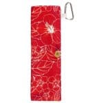 Custom Take-Along Flatware Red Hibiscus Utensil Roll - 4