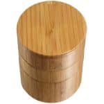 Custom Tiered Triple Bamboo Salt Box w/Magnetic Swivel Lids - 2