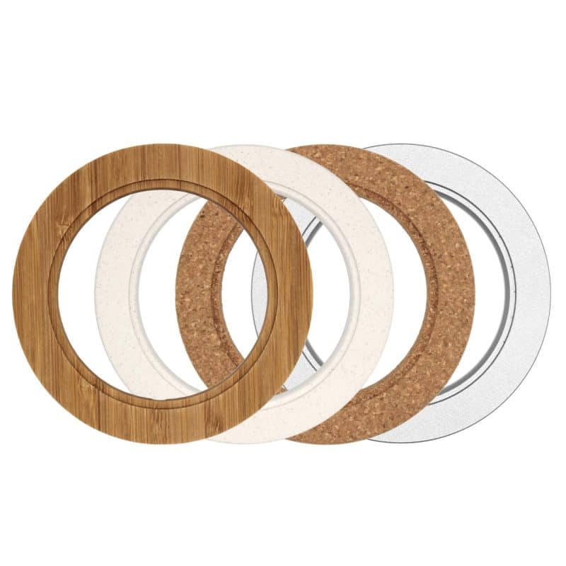 Custom iBevel Plus 15W Wireless Charger With Bamboo Trim - 5