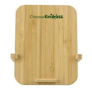 Custom Bamboo 10W Wireless Charger with Phone Holder