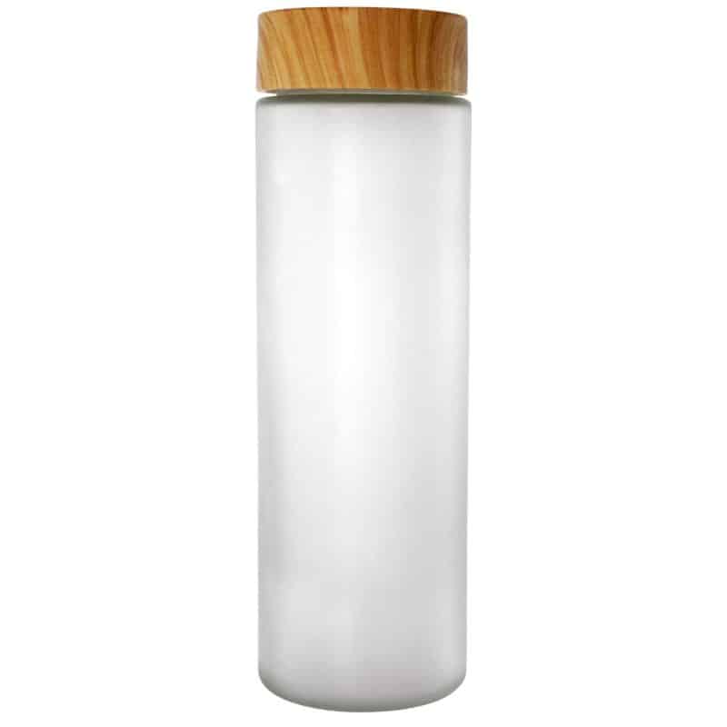 Custom Bamboo Pattern 22 oz. Frosted Glass Bottle - 1