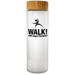 Custom Bamboo Pattern 22 oz. Frosted Glass Bottle