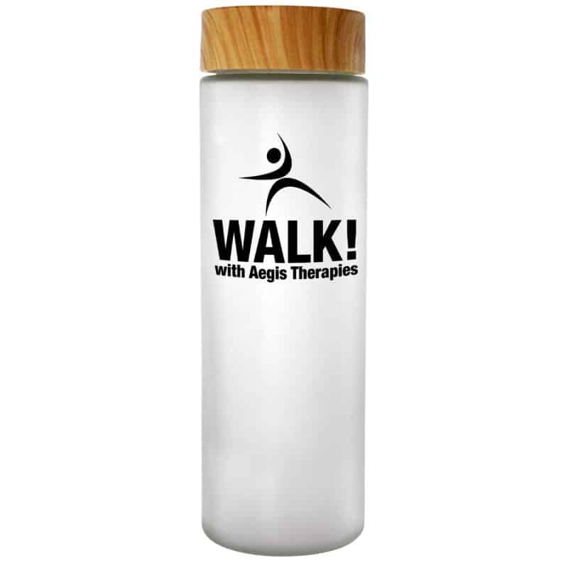 Custom Bamboo Pattern 22 oz. Frosted Glass Bottle