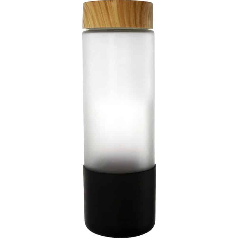 Custom Bamboo Pattern 22 oz. Frosted Glass Bottle - 3