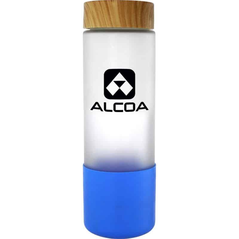 Custom Bamboo Pattern 22 oz. Frosted Glass Bottle - 4