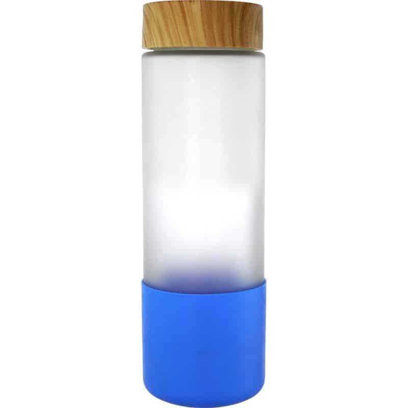 Custom Bamboo Pattern 22 oz. Frosted Glass Bottle - 5