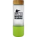 Custom Bamboo Pattern 22 oz. Frosted Glass Bottle - 6