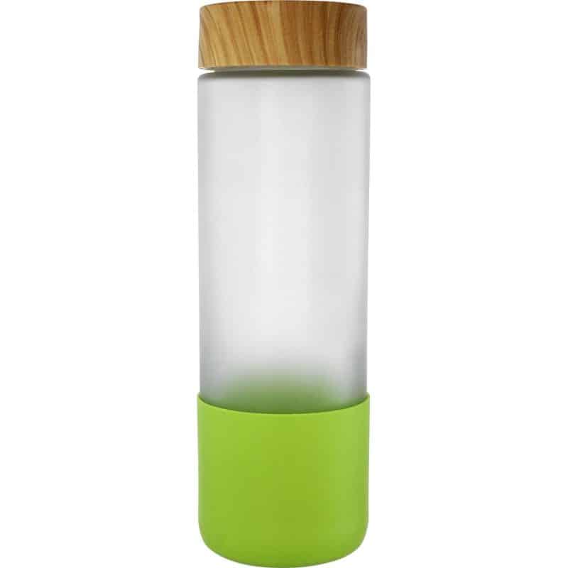 Custom Bamboo Pattern 22 oz. Frosted Glass Bottle - 7