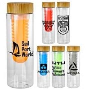 Custom Bamboo Pattern 24 oz Bottle with Fruit Infuser