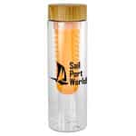 Custom Bamboo Pattern 24 oz Recycled Bottle with Fruit Infuser - 2