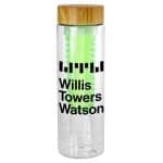 Custom Bamboo Pattern 24 oz Recycled Bottle with Fruit Infuser - 4