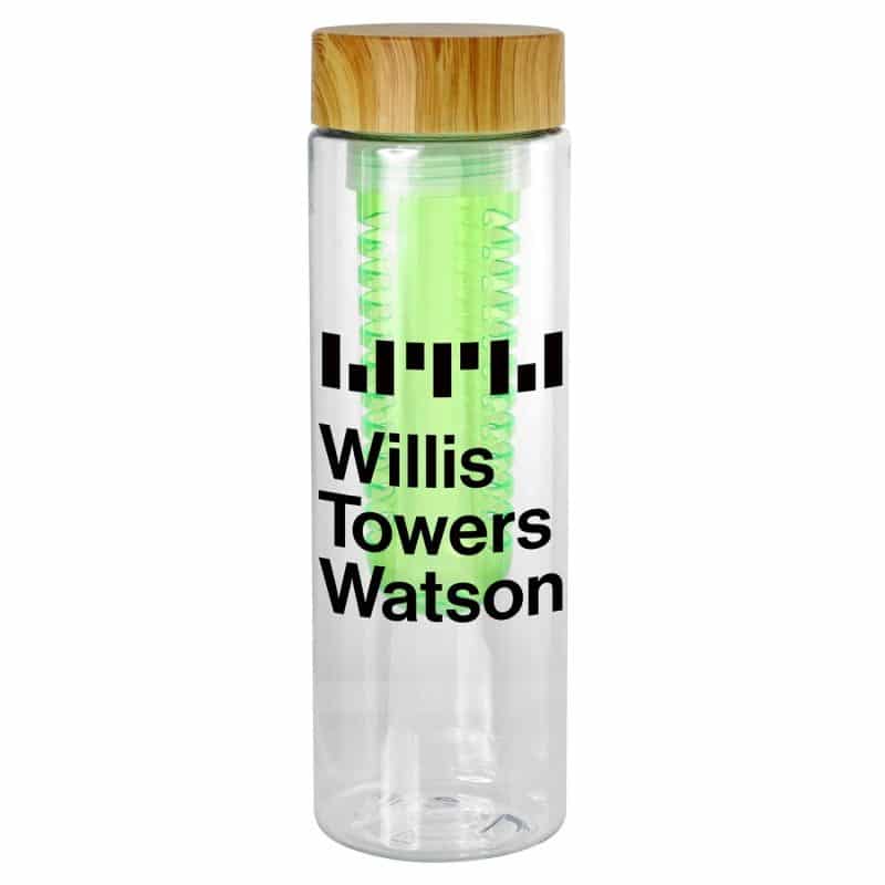 Custom Bamboo Pattern 24 oz Recycled Bottle with Fruit Infuser - 4