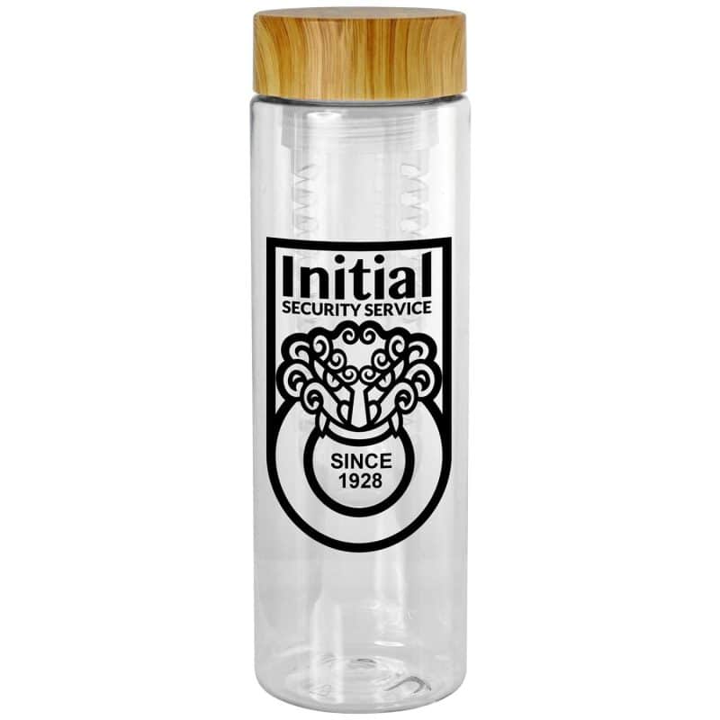 Custom Bamboo Pattern 24 oz Recycled Bottle with Fruit Infuser - 6