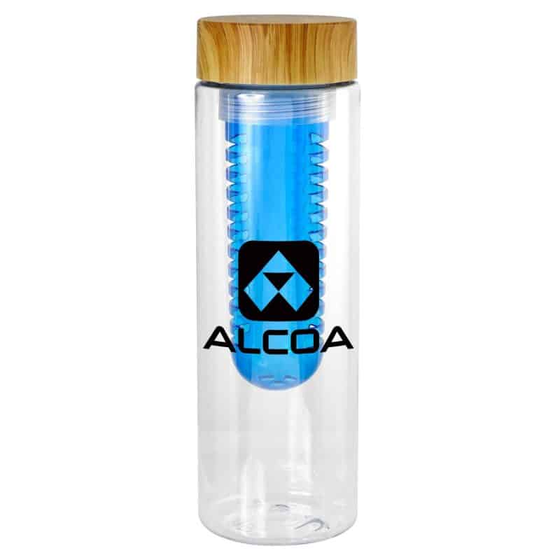 Custom Bamboo Pattern 24 oz Recycled Bottle with Fruit Infuser - 8