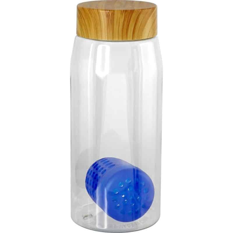 Custom Bamboo Pattern 25 Oz. Recycled Bottle with Floating Infuser - 9