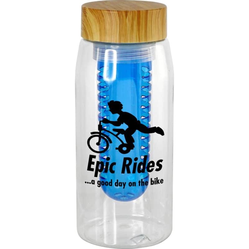 Custom Bamboo Pattern 25 oz. Recycled Bottle with Infuser - 2
