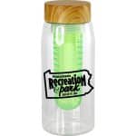 Custom Bamboo Pattern 25 oz. Recycled Bottle with Infuser - 6