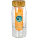 Custom Bamboo Pattern 25 oz. Recycled Bottle with Infuser - 8