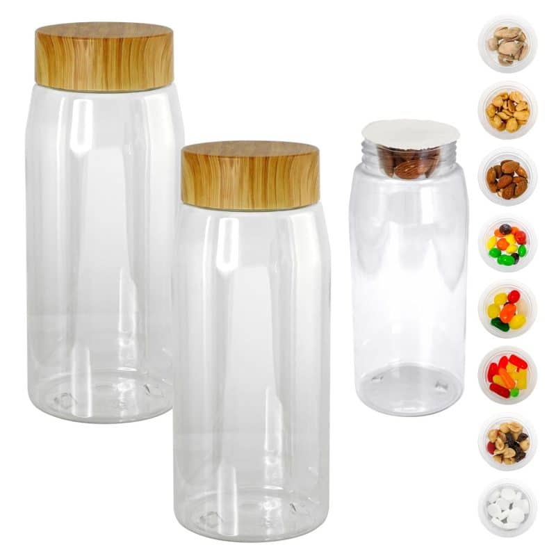 Custom Bamboo Pattern 25 oz. Recycled Snack Bottle - 1
