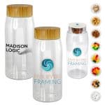Custom Bamboo Pattern 25 oz. Recycled Snack Bottle
