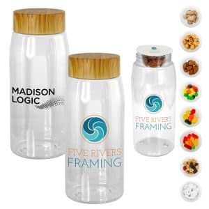 Custom Bamboo Pattern 25 oz. Recycled Snack Bottle