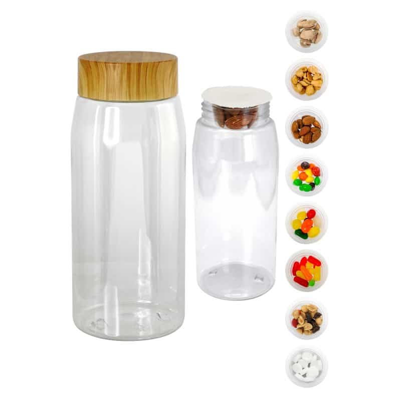 Custom Bamboo Pattern 25 oz. Recycled Snack Bottle - 4