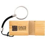 Custom Bamboo Phone Stand Keychain - 2