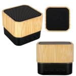 Custom Bamboo Square Bluetooth Speaker - 1