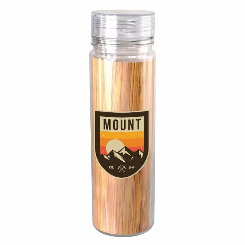 Custom Clear View 18 oz. Full Color Bamboo Pattern Bottle - 8