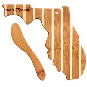 Custom Florida Charcuterie Board with Spreader Knife Gift Set