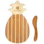 Custom Pineapple Charcuterie Board with Spreader Knife Gift Set