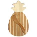 Custom Pineapple Charcuterie Board with Spreader Knife Gift Set - 3