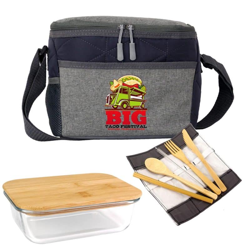 Custom Quilted Bamboo Lunch Set