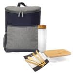 Custom Quilted Bamboo Lunch and Drink Cooler Set - 1