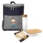 Custom Quilted Bamboo Lunch and Drink Cooler Set
