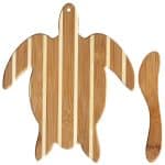 Custom Sea Turtle Charcuterie Board with Spreader Knife Gift Set - 1