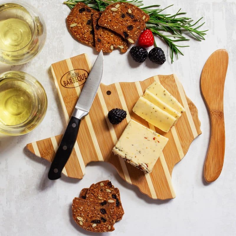 Custom Texas Charcuterie Board with Spreader Knife Gift Set - 2