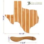 Custom Texas Charcuterie Board with Spreader Knife Gift Set - 5