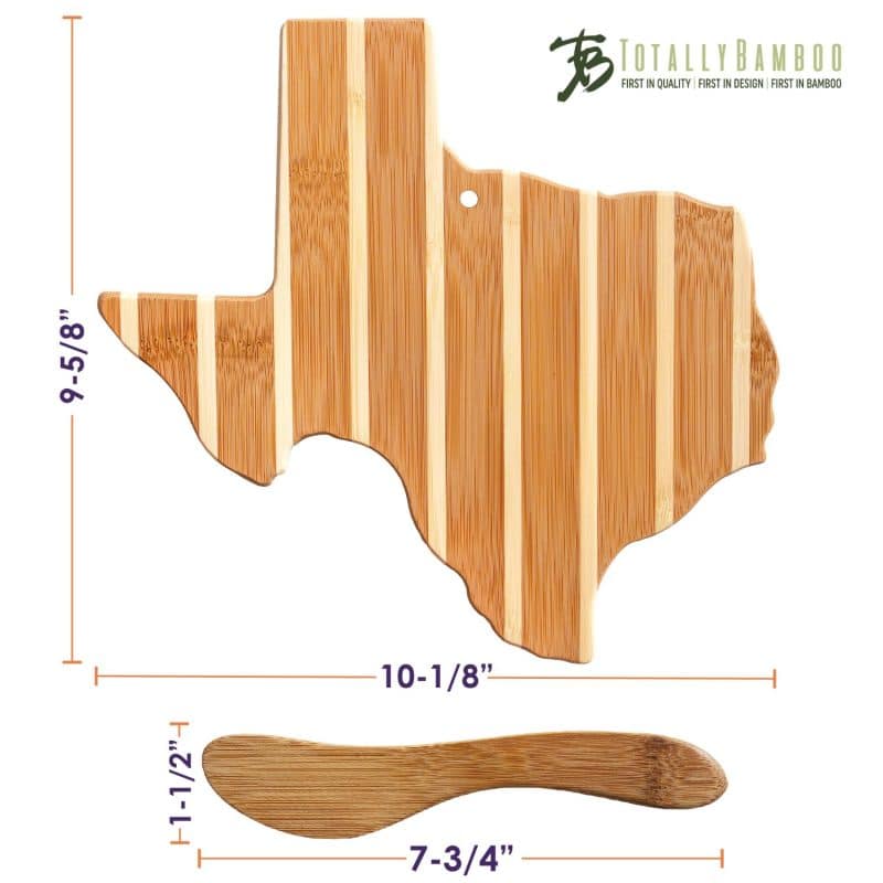 Custom Texas Charcuterie Board with Spreader Knife Gift Set - 5
