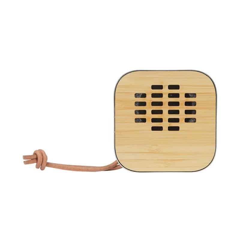 Custom Asher 3W Recycled Aluminum / Bamboo Wireless Speaker - 1