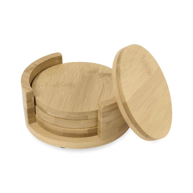 Custom Bamboo Coaster Set - Bamboo - 1