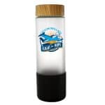 Custom Bamboo Pattern 22 oz. Full Color Frosted Glass Bottle - 2