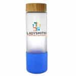 Custom Bamboo Pattern 22 oz. Full Color Frosted Glass Bottle - 4