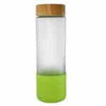 Custom Bamboo Pattern 22 oz. Full Color Frosted Glass Bottle - 7