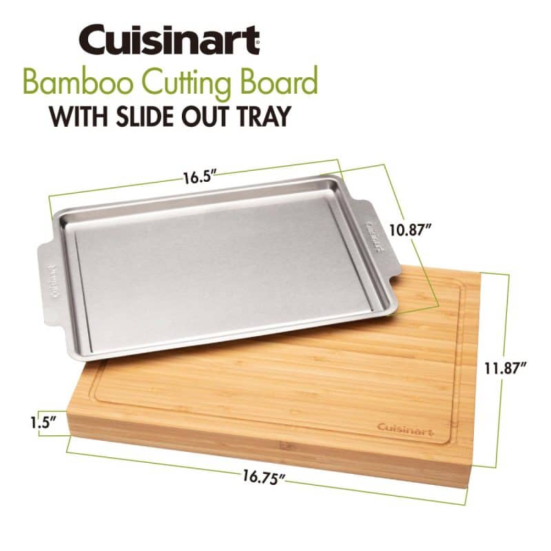 Custom Cuisinart Outdoors® Bamboo Cutting Board With Hidden Tray - Bamboo - 7