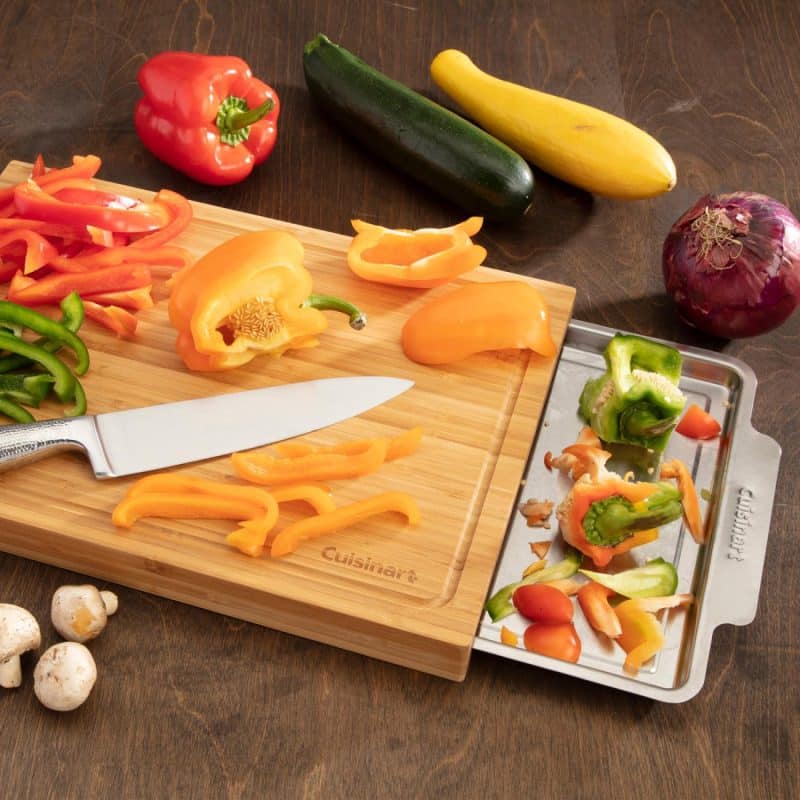 Custom Cuisinart Outdoors® Bamboo Cutting Board With Hidden Tray - Bamboo - 8