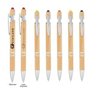 Custom Tropical Bamboo Incline Pen With Stylus